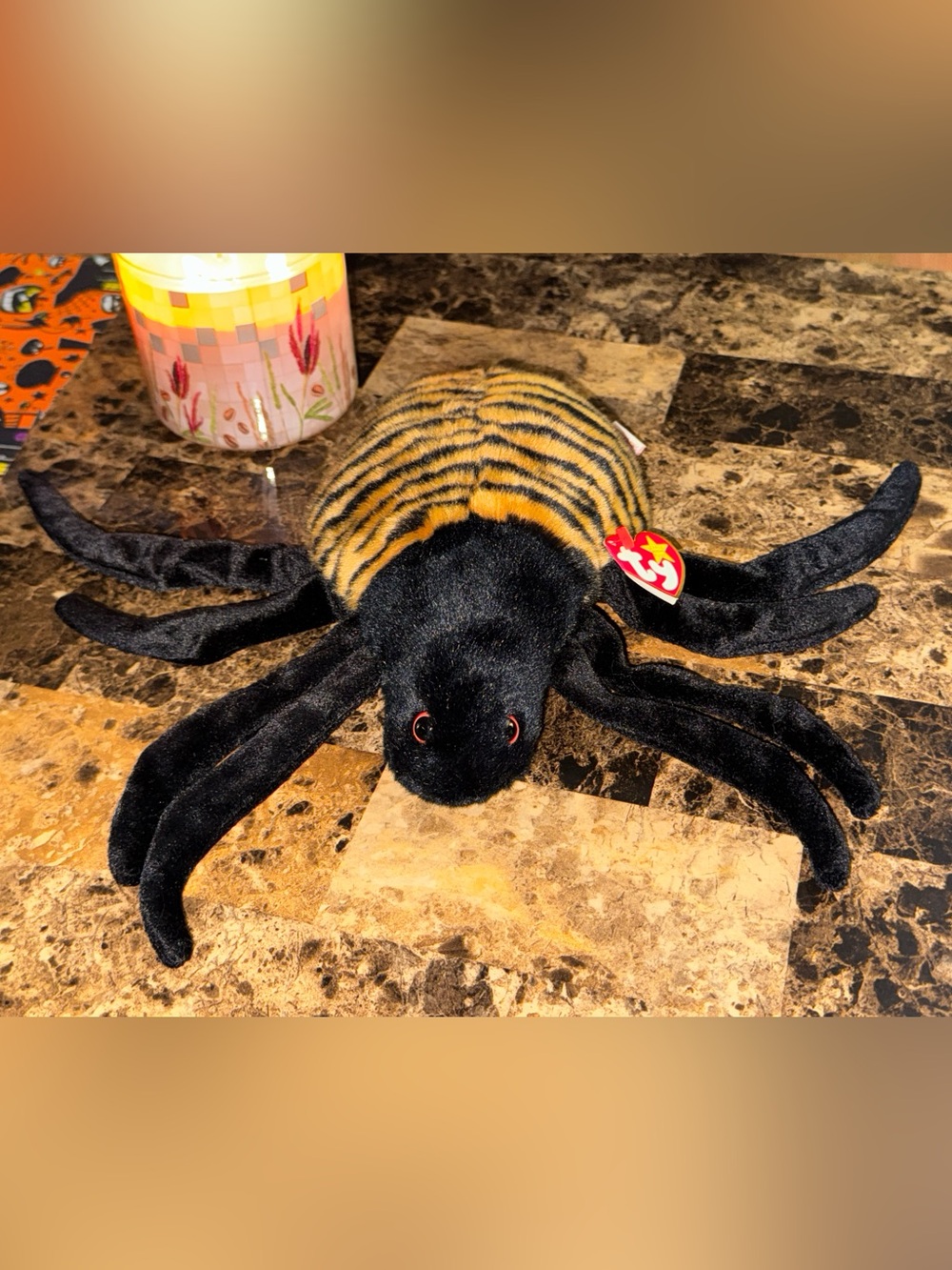 TY BEANIE BUDDY SPINNER THE SPIDER LARGE STYLE